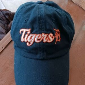 Detroit Tigers MLB  Merchandise Navy blue with orange White Hat Cap Womens/mens